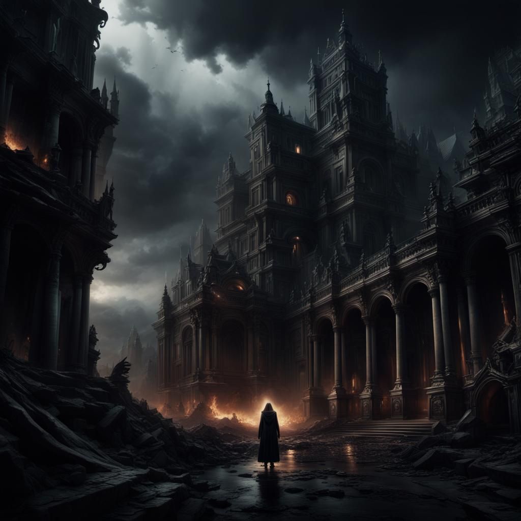 Epic Embrace of Darkness Digital Matte Painting