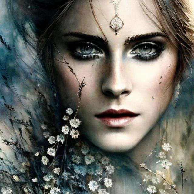 Emma Watson Portrait in Pictorial Fine Art Style