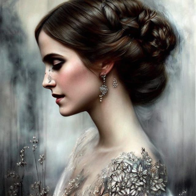 Emma Watson's Eternal Beauty: Fine Art Portrait