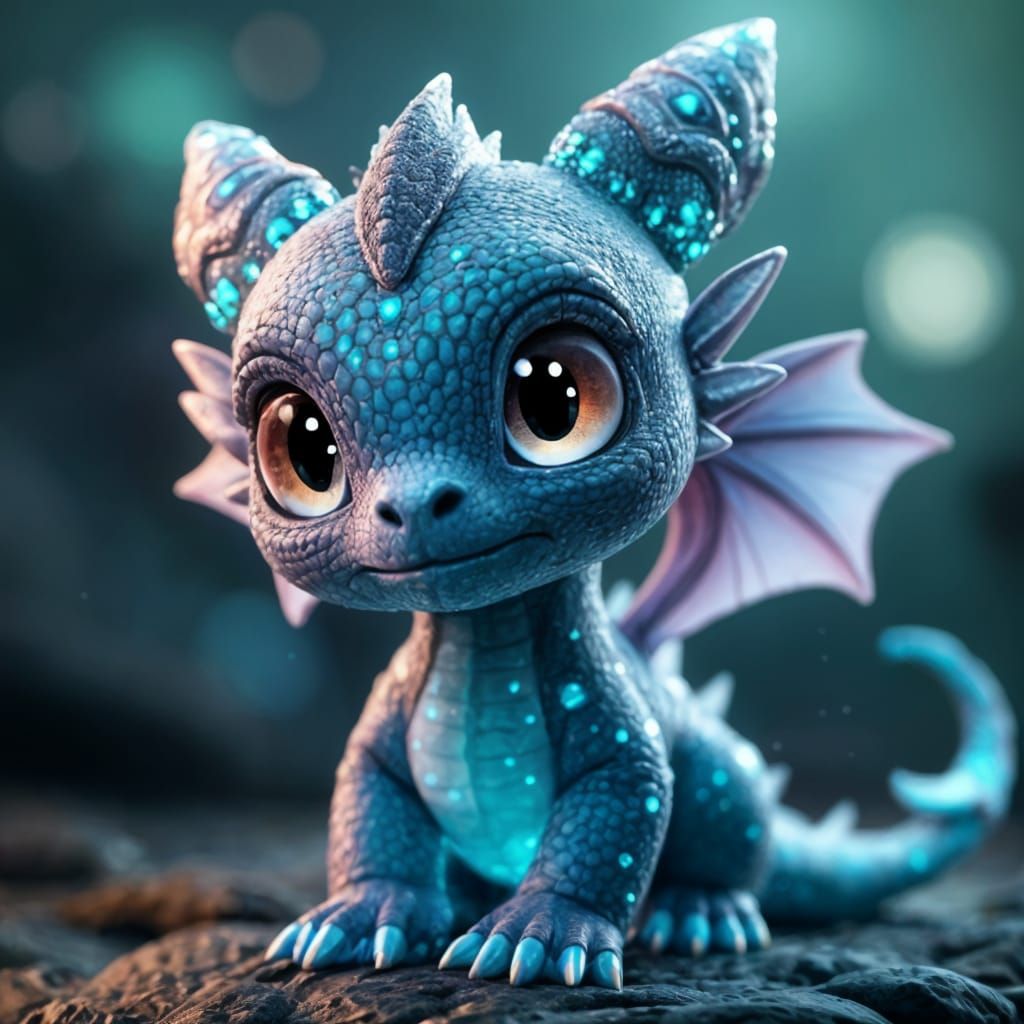 Nyxie the Majestic Dragon with Ethereal Glow