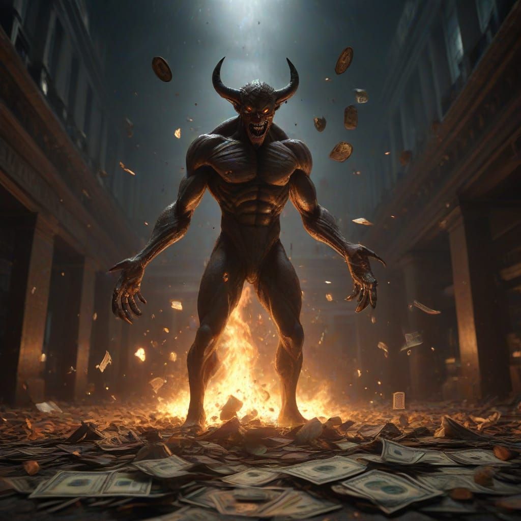 Demon of Greed Devastates Wall Street