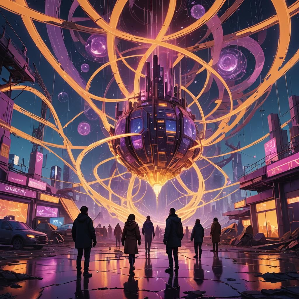 Entangled Photons in Mystical Realm: Digital Matte Painting