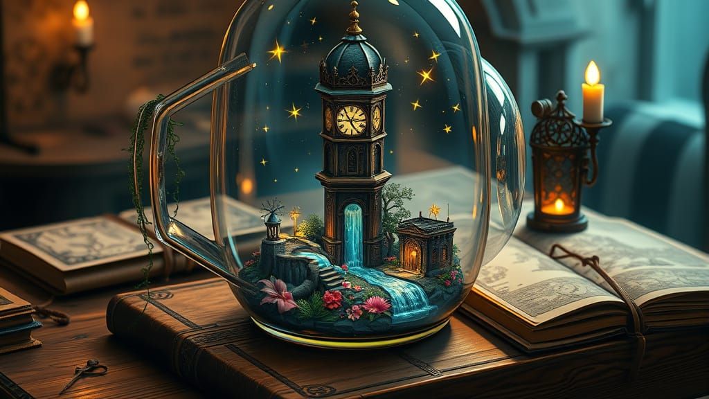 Clocktower in a Bottle: Gothic Timepiece