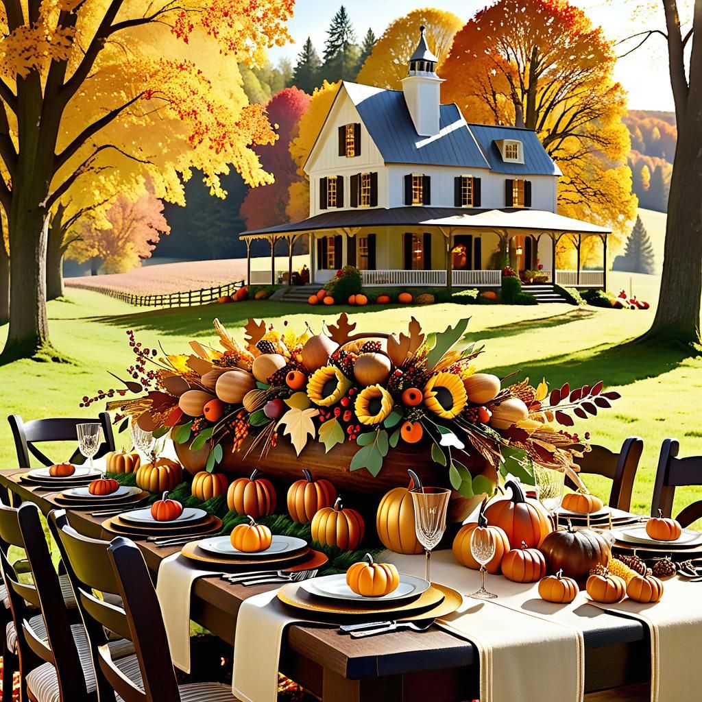 Thanksgiving tablescapes, adorned by the hues of autumn...#1
