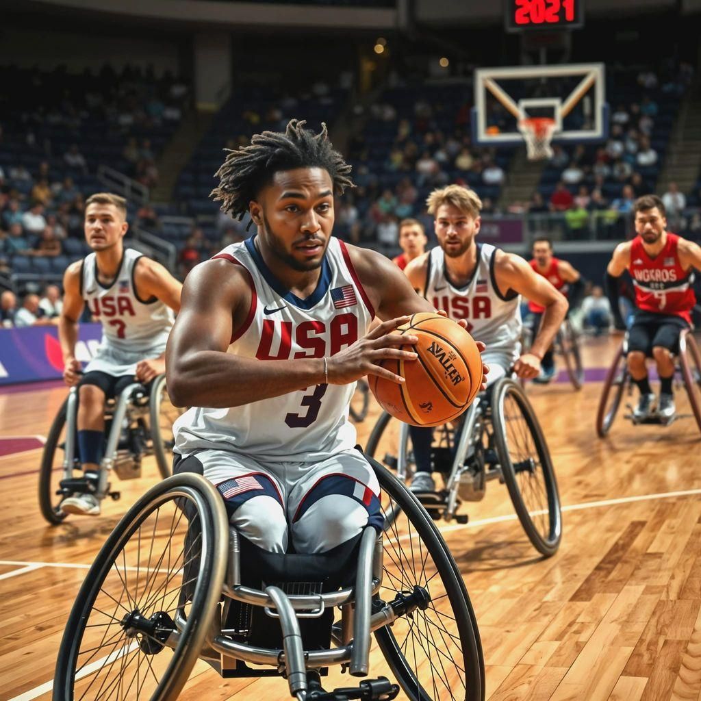 USA Men’s Paralympic Basketball Team in the 2024 Paralympics