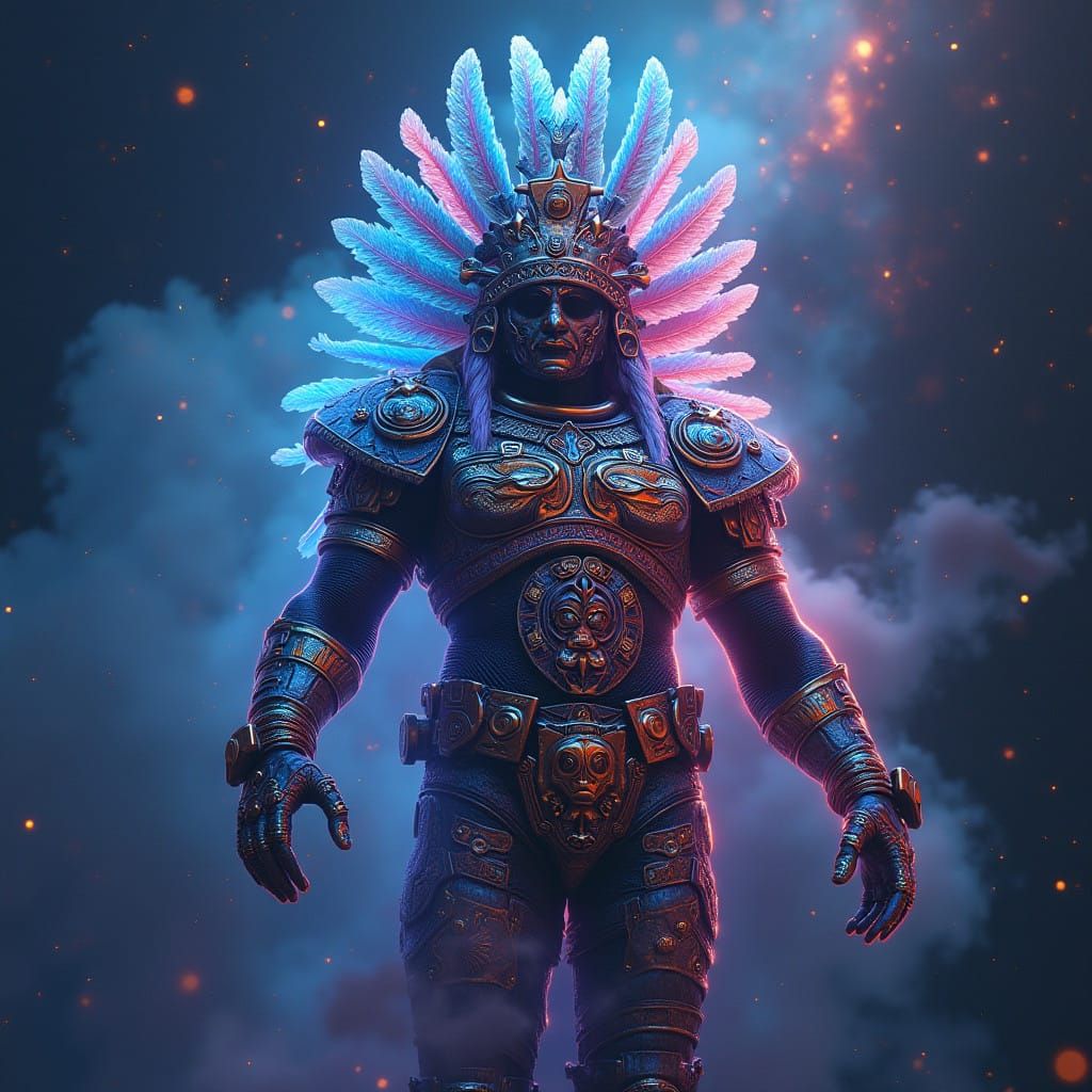 Ancient Space Warrior in Cosmic Splendor