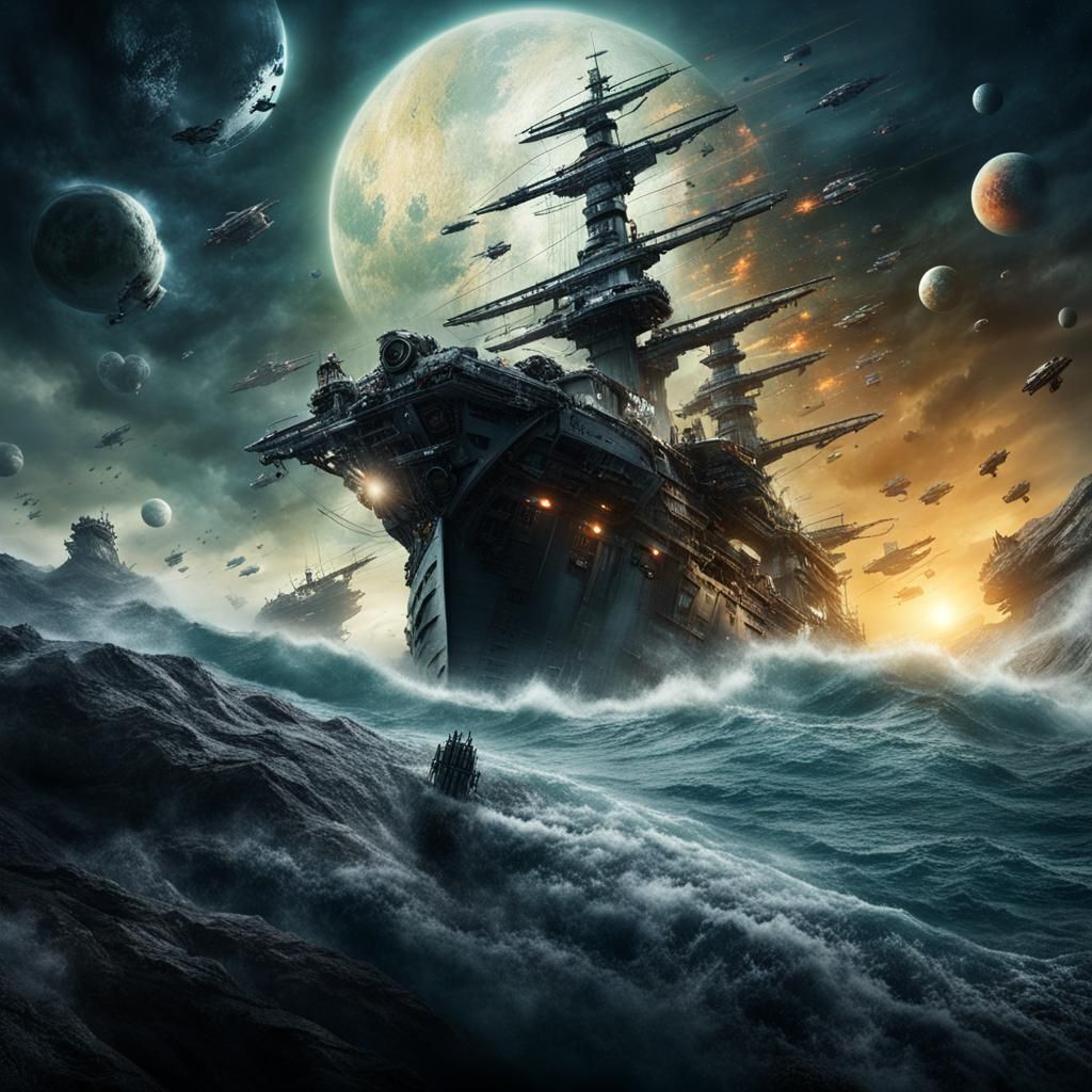 Space Pirate Confronts Empire: Sci-Fi Epic Battle