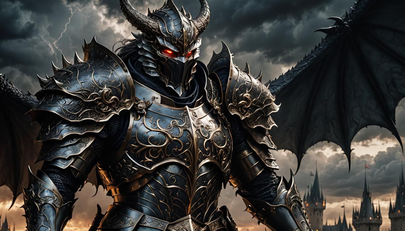 Demon Knight Gleaming with Arcane Energy