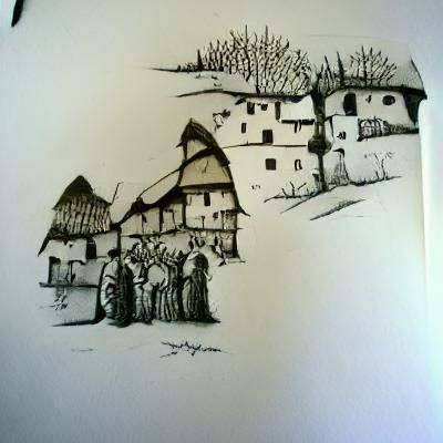 Charming Medieval Village Scene
