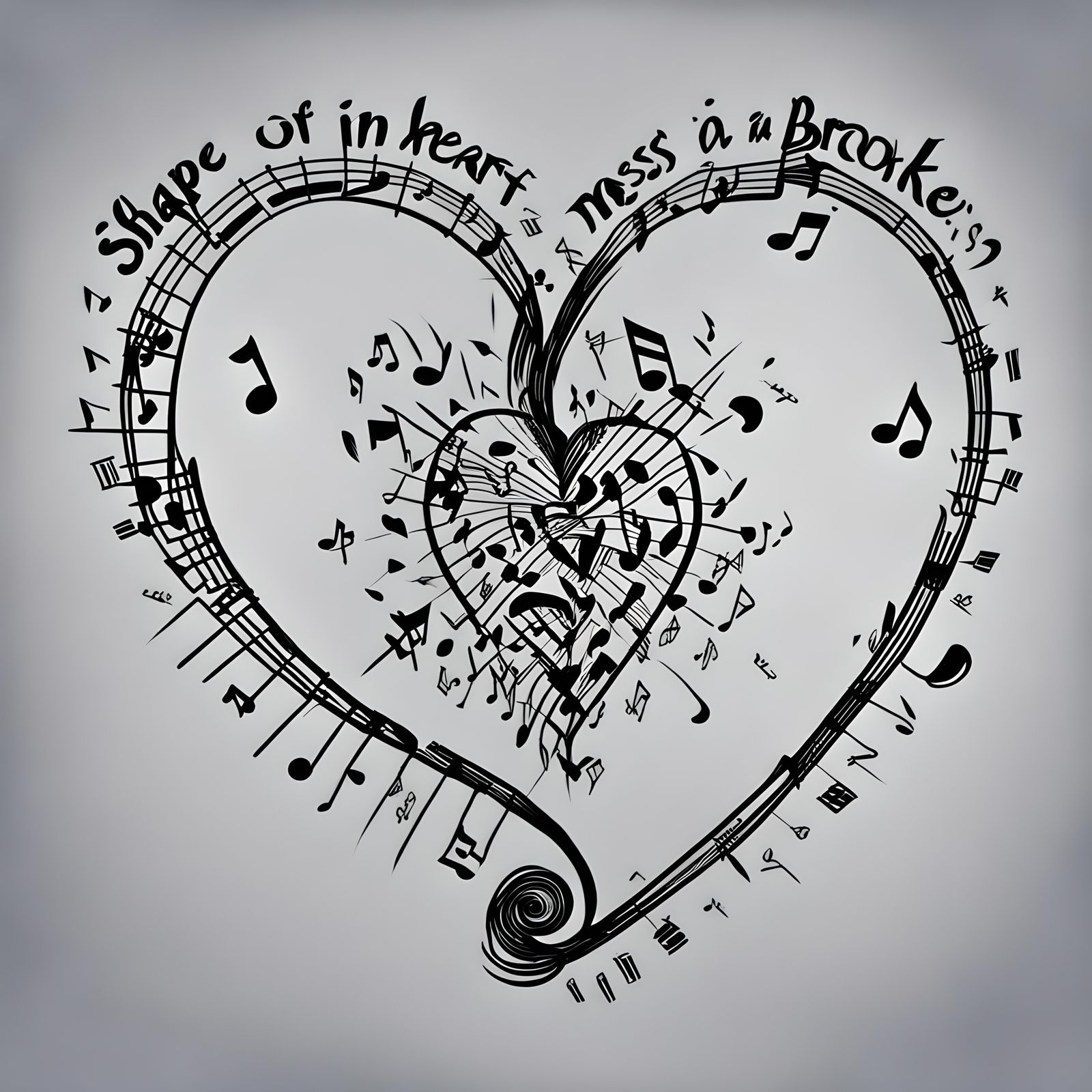 "Shape of your heart is in a broken mess." Homage,  Broken M...