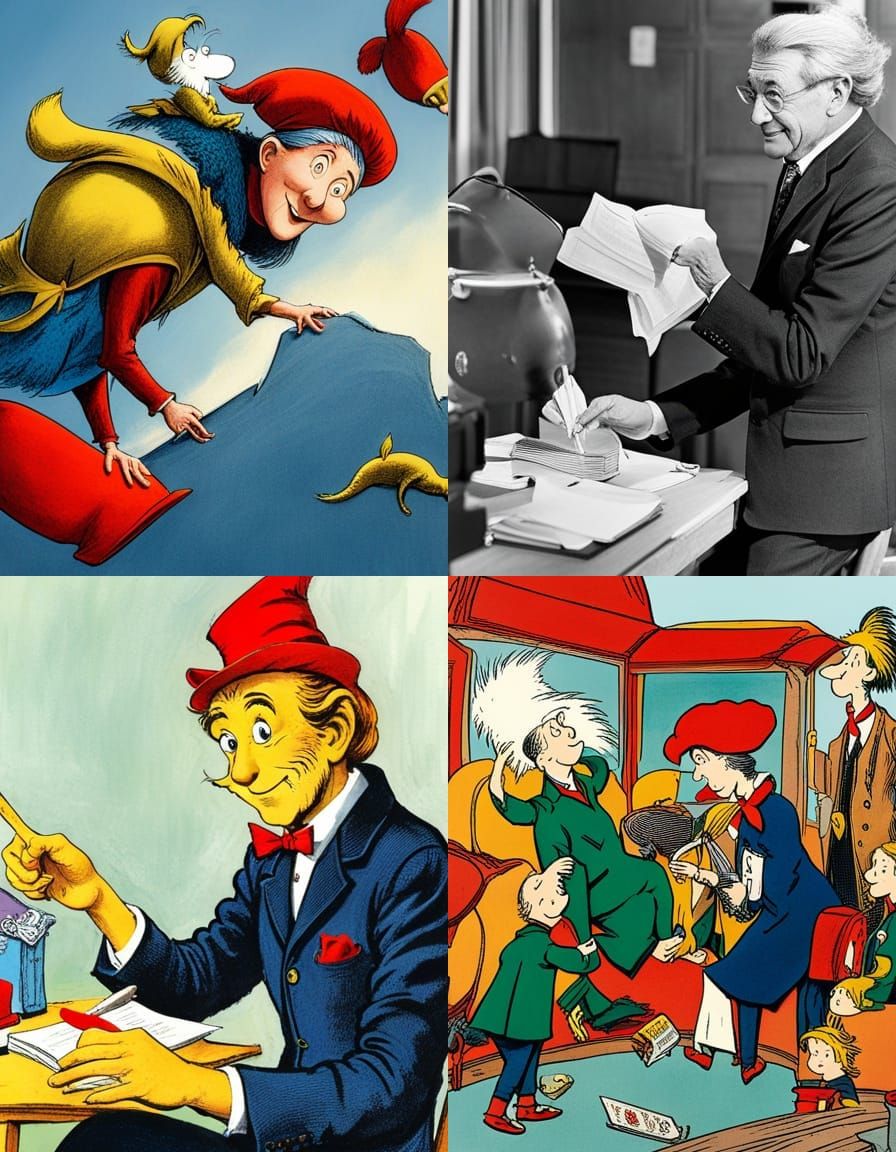 Dr. Seuss Inspired Whimsical Illustration