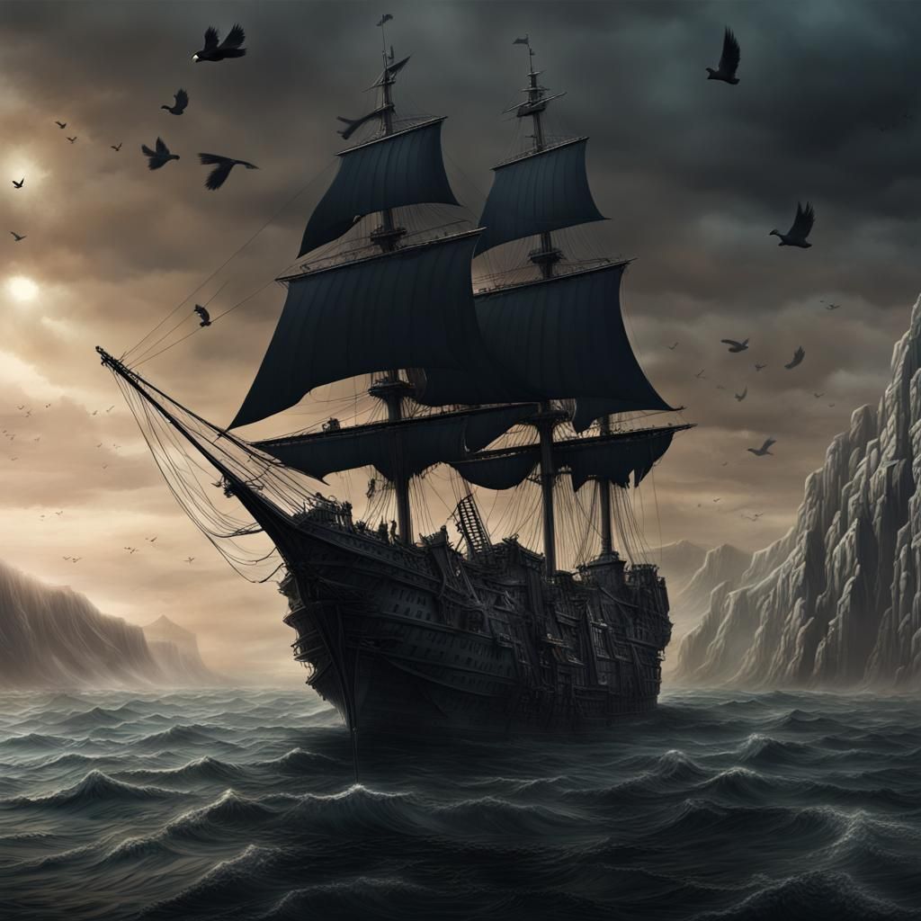 Epic Digital Painting of the Jackdaw Ship