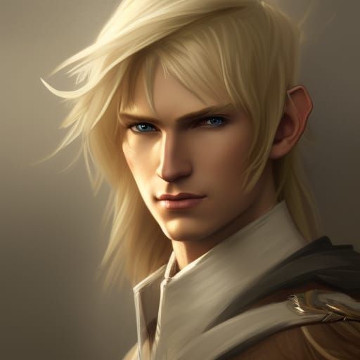 Wood Elf Ranger Portrait in Hyperdetailed Style