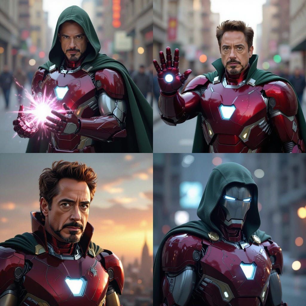 Tony Stark Defeats Doctor Doom in Realistic 3D Battle