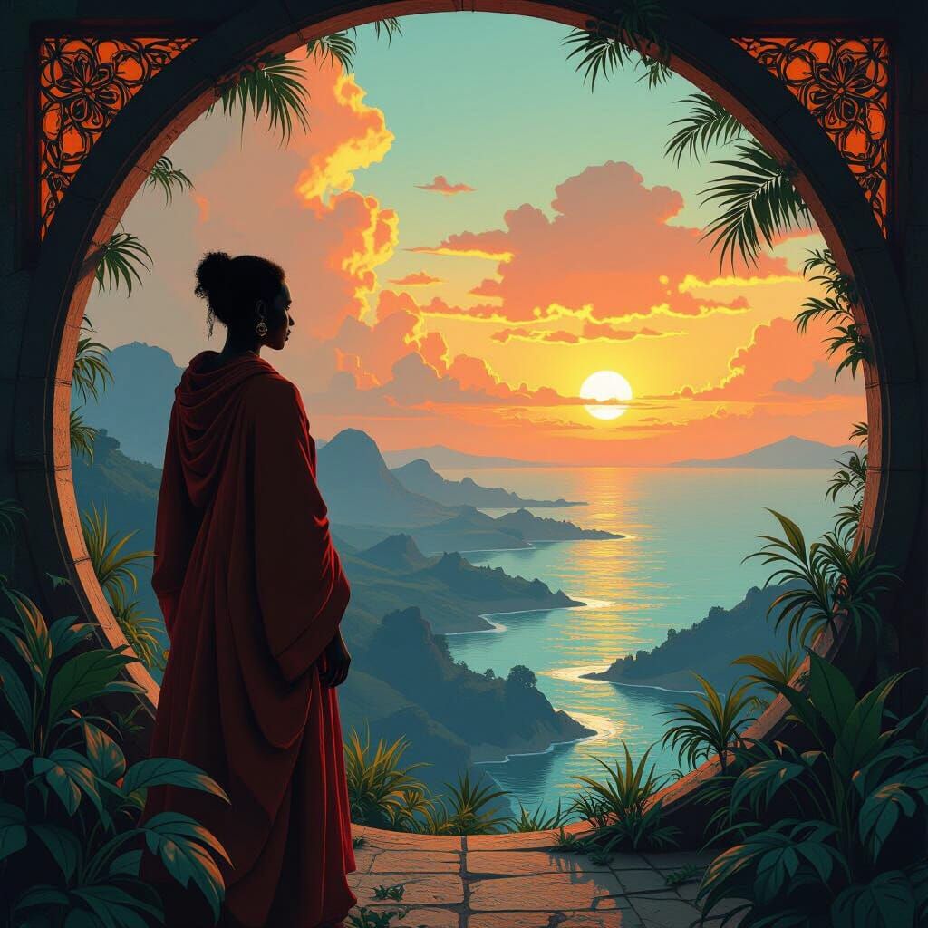 Ethiopian Art with Gauguin Colors in Unreal Engine