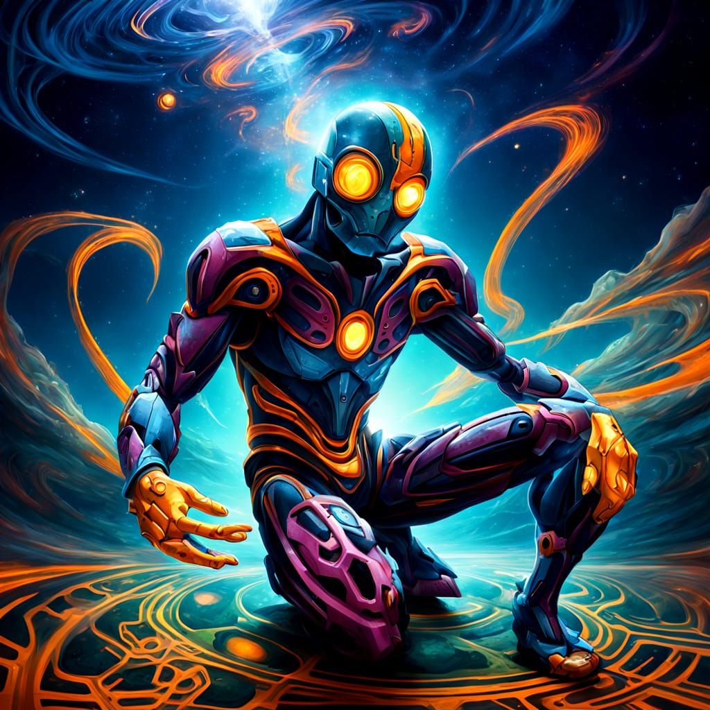 Electric Dreamscape Erupts in Vibrant Rave Style