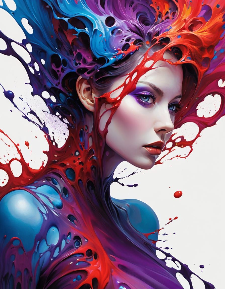 Terrifying Watercolor Tattoo Art of a Creature Emerging from...