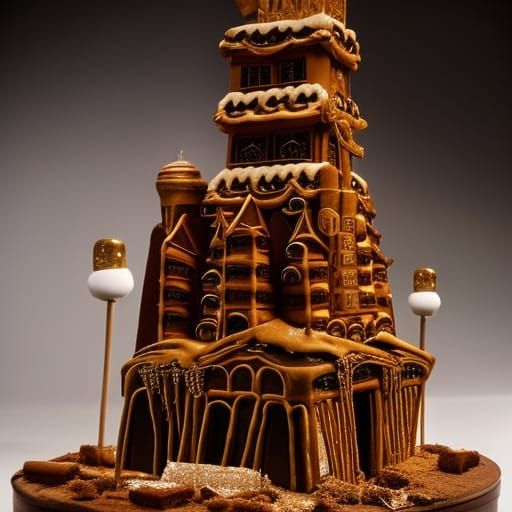 Gingerbread Penitentiary Inspired by Burton, Dali and Giger