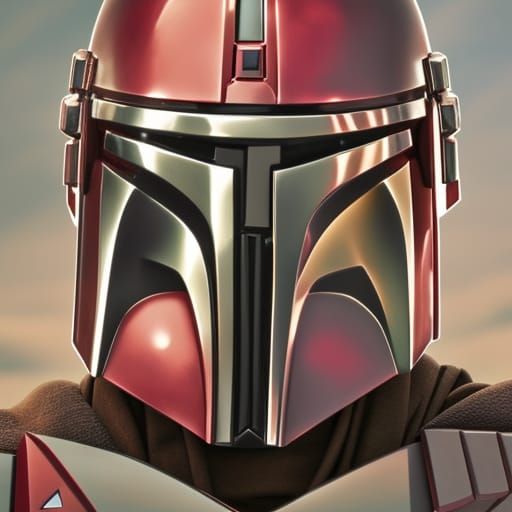 Stoic Mandalorian Warrior in the Outer Reaches