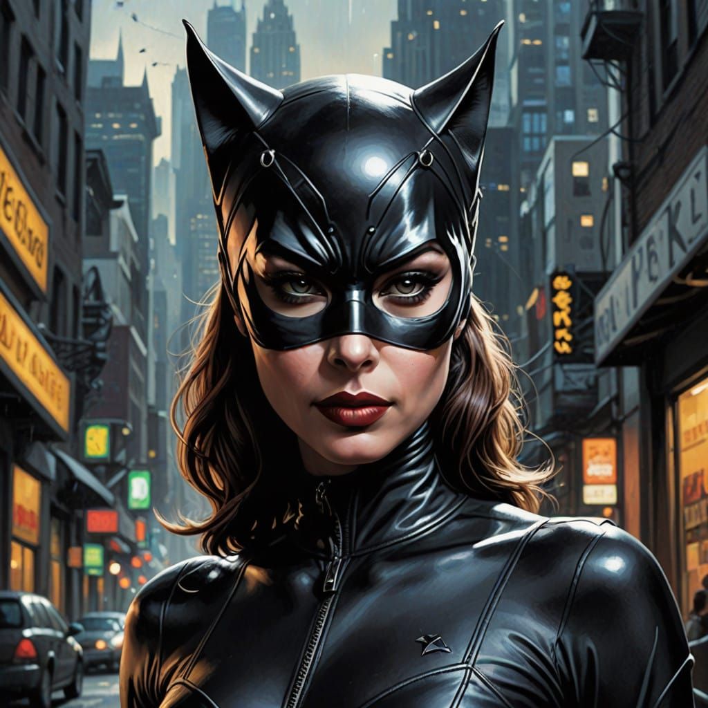 Catwoman in Stealthy Action
