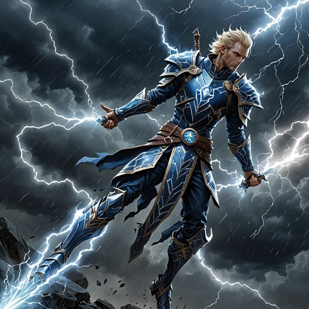 Lightning-Imbued Spear for DnD Storm Herald