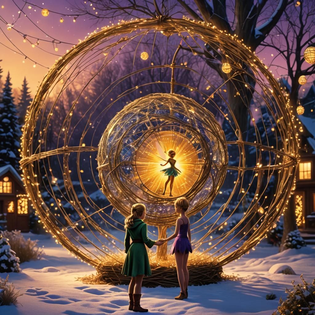 Tinker Bell at the World's Largest Twine Ball