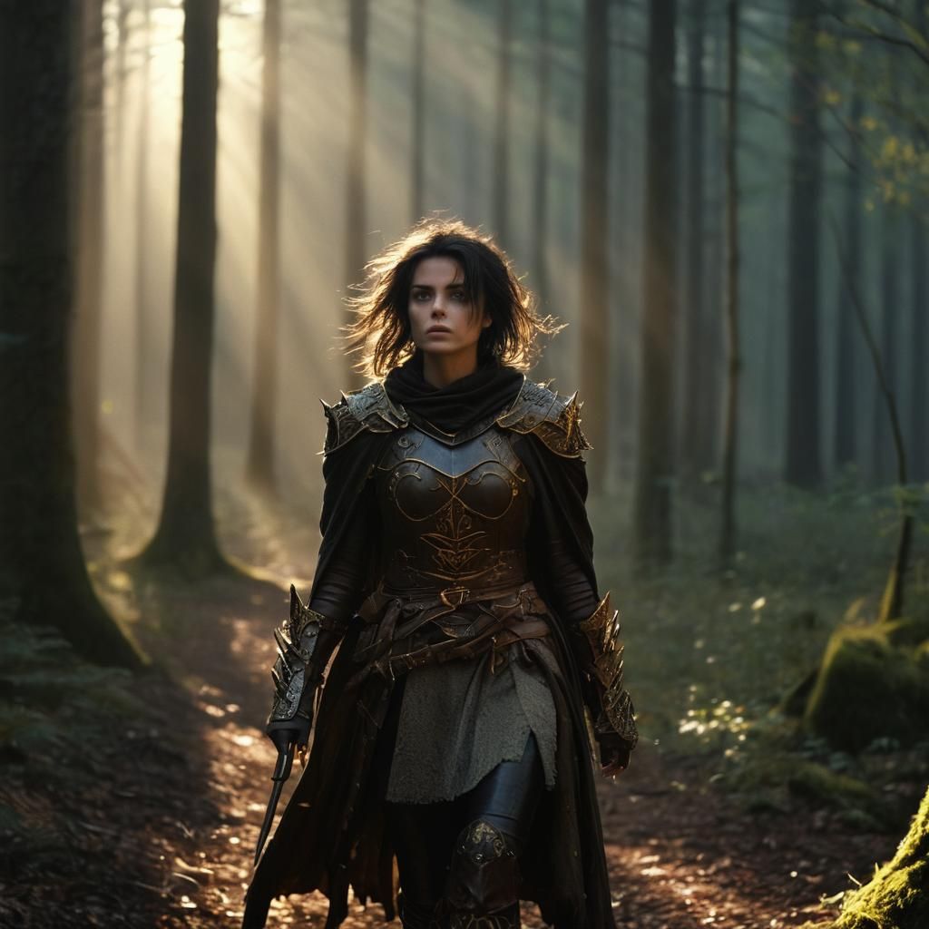 Mystical Forest Thief in Cinematic Lighting