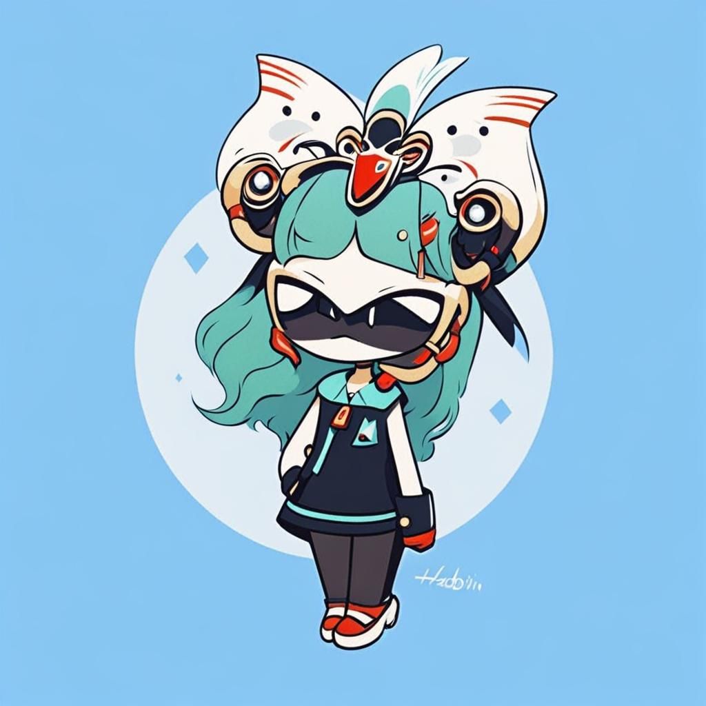 Hazbin Hotel Style Character with Light, Hot Design