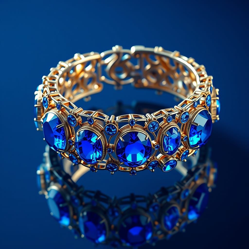 Lapis Lazuli Bracelet in Epic 3D Style