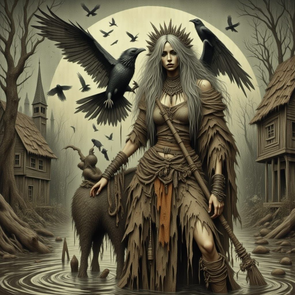 River Witch Under Twilight Shadows