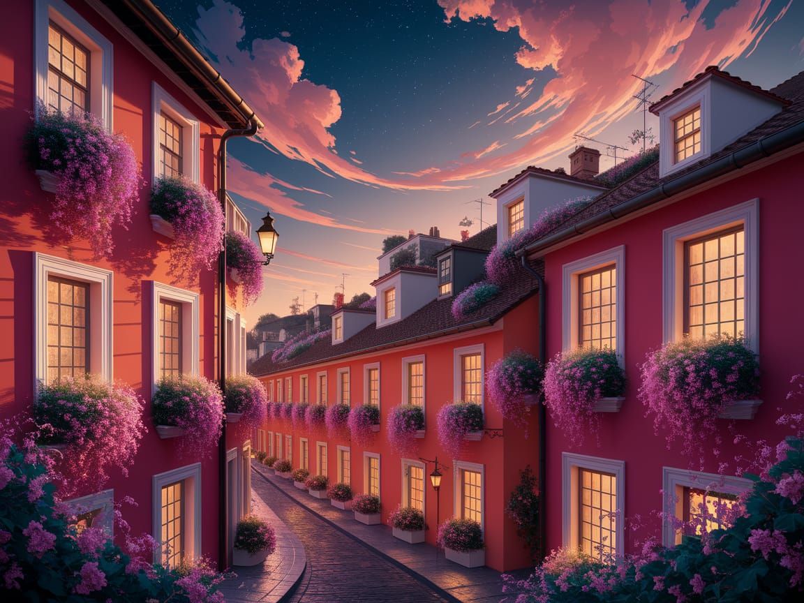 Golden Hour Illuminates Historic Rooftop Gardens