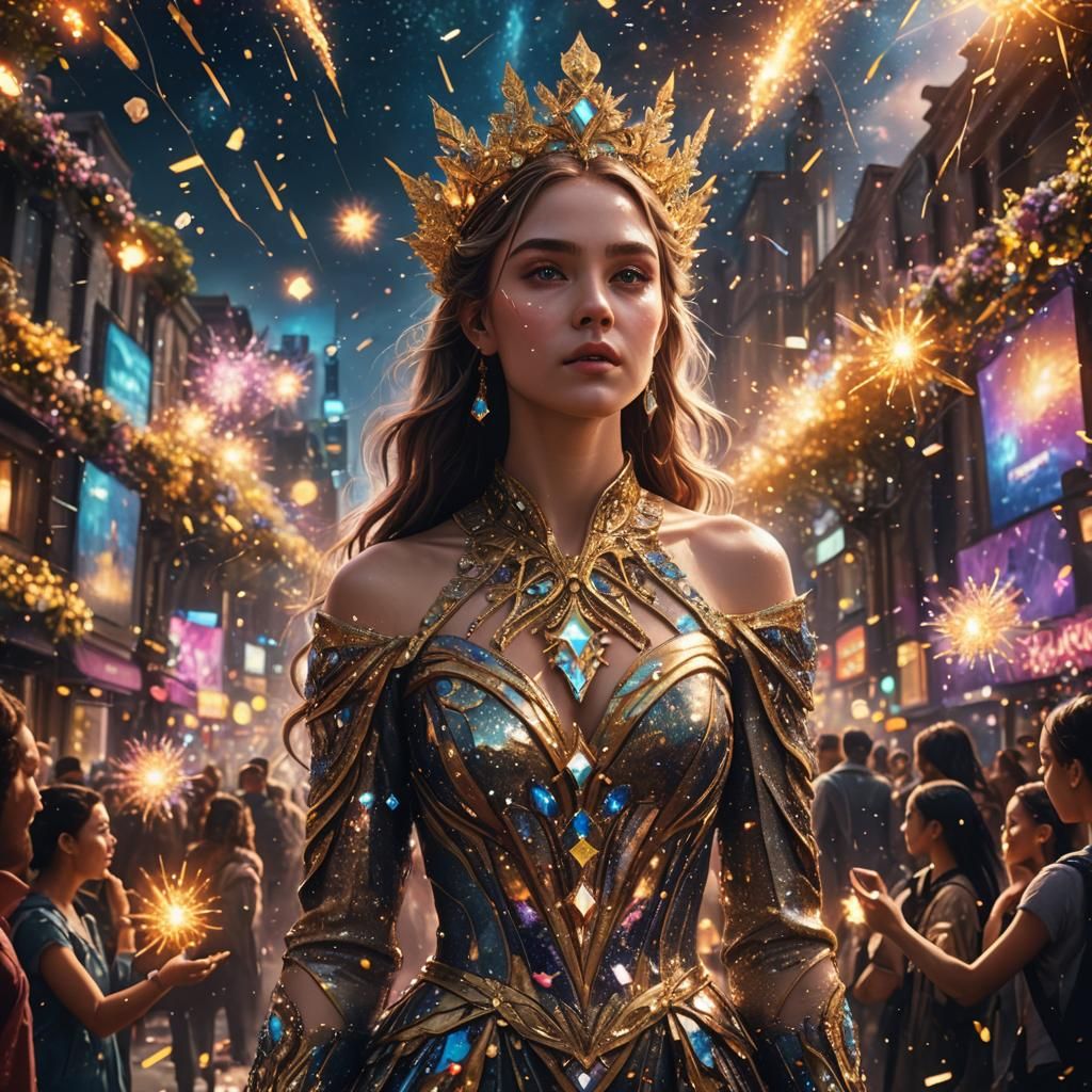 Inspirational Glitter Message in Digital Matte Painting