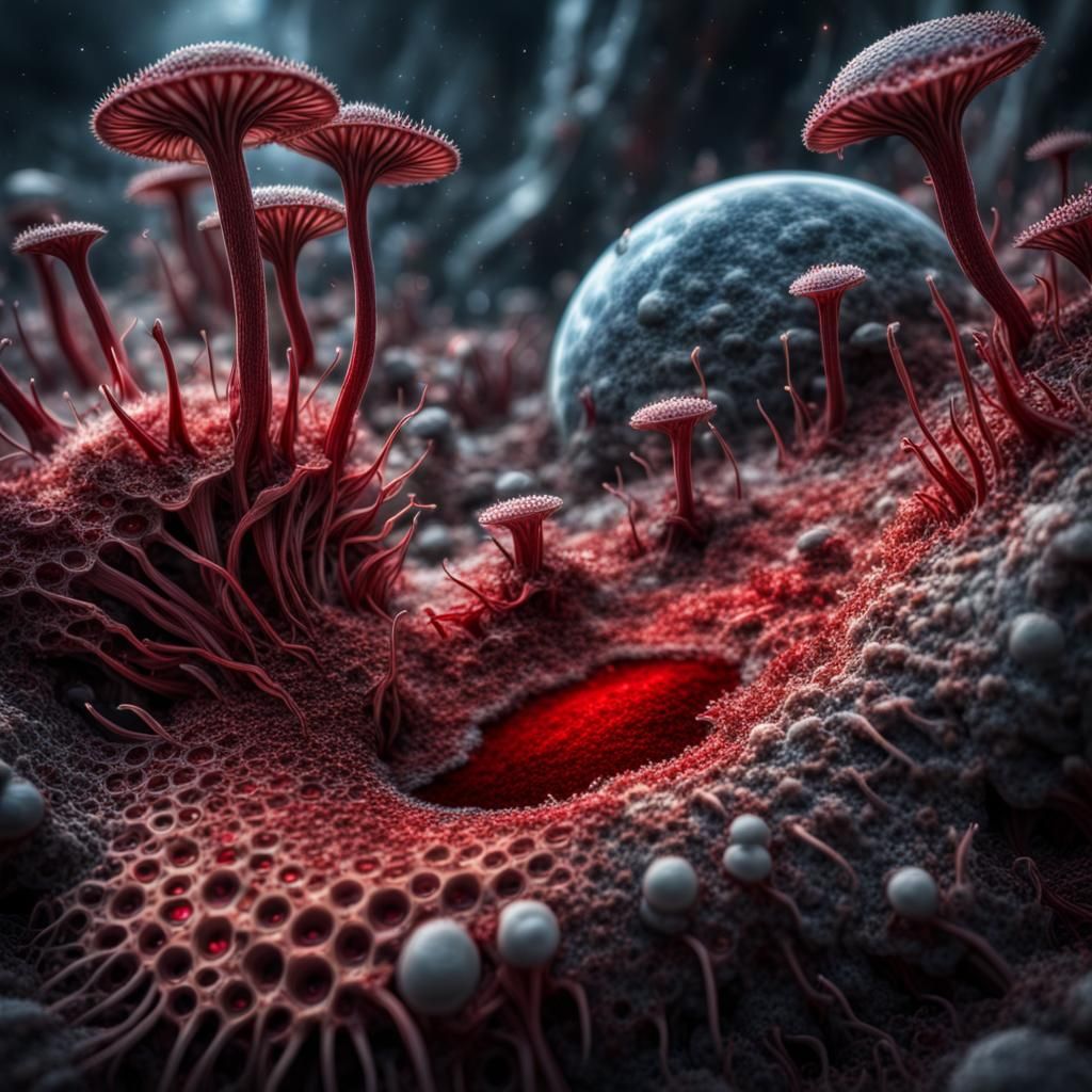 Blood Spores Released: Cosmic Fantasy in HDR