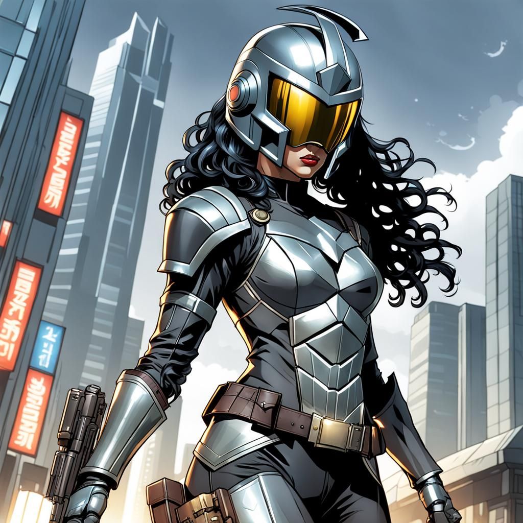 Futuristic Skyrim Thief in Comic Book Art Style