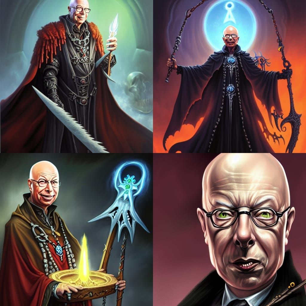 Klaus Schwab as Dark Necromancer Portrait