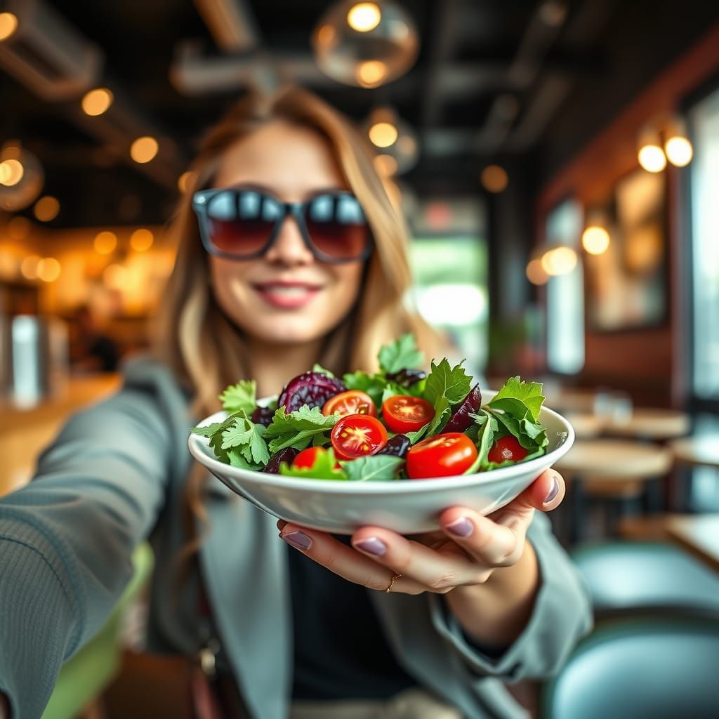 Influencer's Beet Salad Photo in Bold Colors