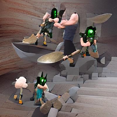 Blacksmith Shaping Metal at Anvil