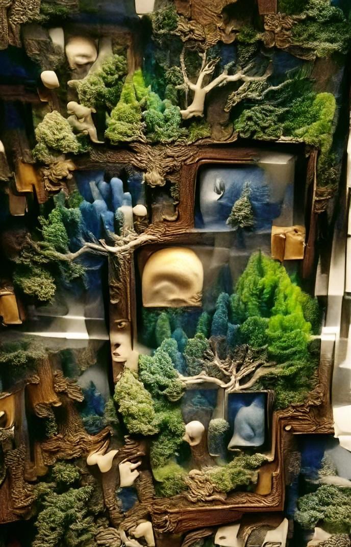 Surreal Evil Forest in Deep Shadow Box