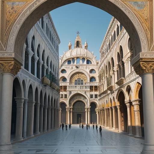 Venice Piazza San Marco, 1300, Medieval Attire