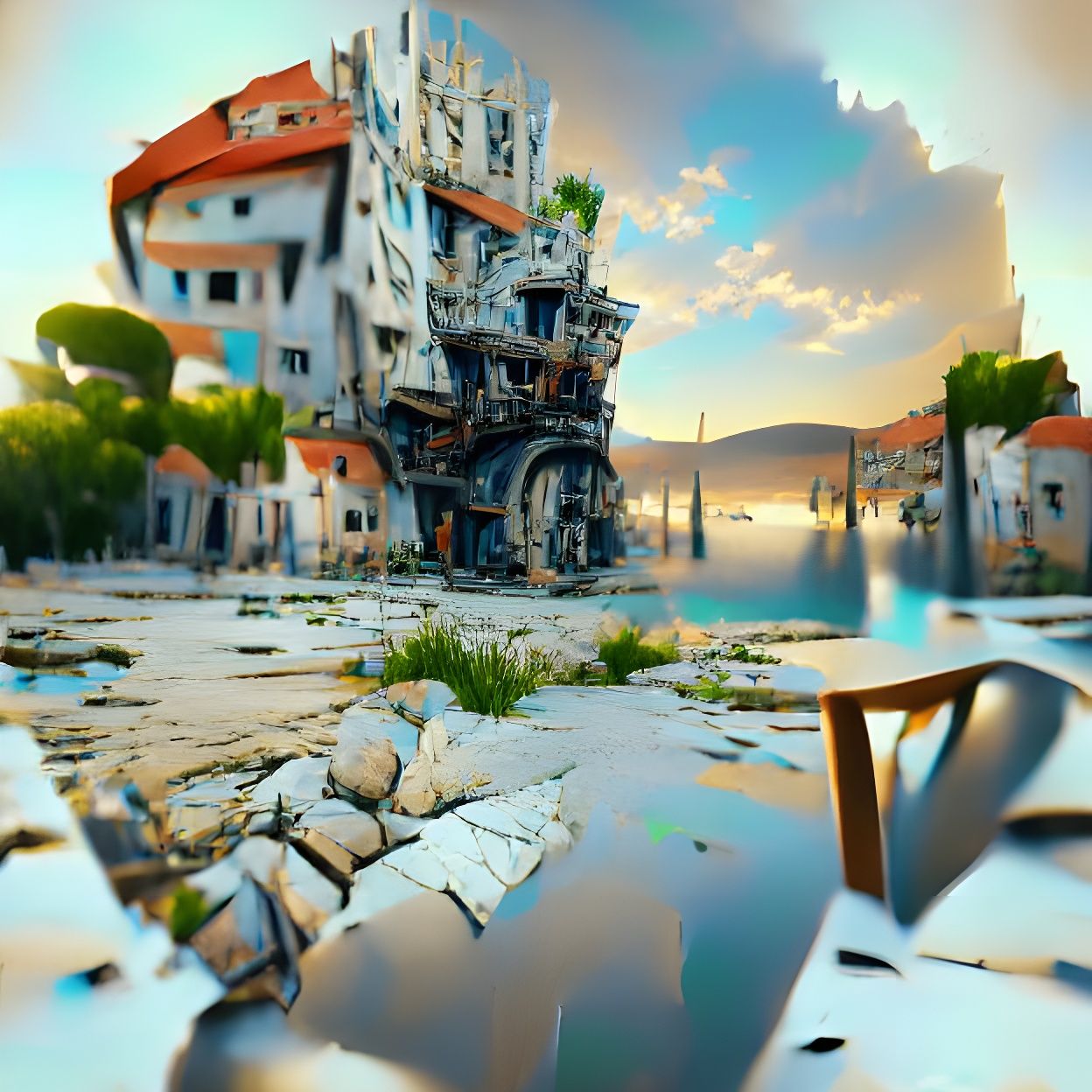 Post-Apocalyptic Trogir in Nintendo Style, 8K
