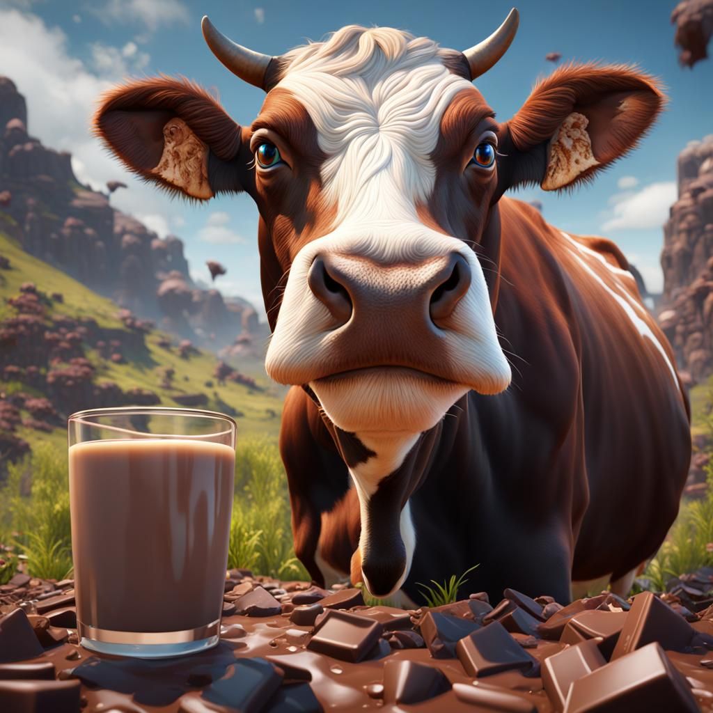 Fantastical Chocolate Milk Cow Concept Art