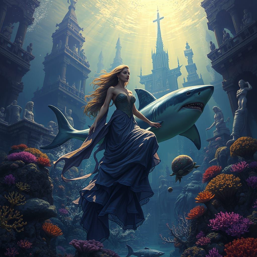 Water Goddess and Shark Revitalize Sunken City