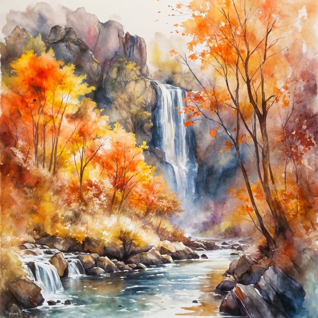 Autumn Waterfall