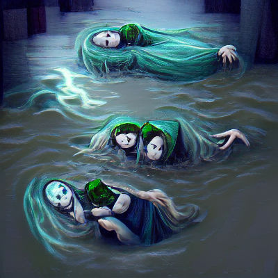 Submerged Figures in Still Waters