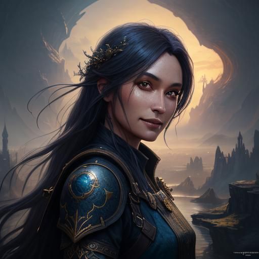 Fantastical Face with Intricate Detail as Matte Painting