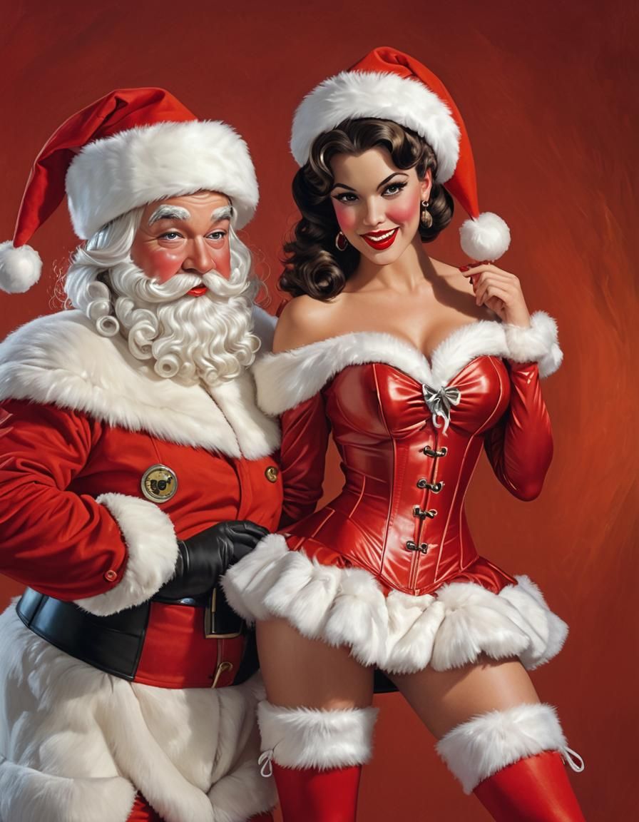 Vintage-Inspired Pin-Up Girl Spreads Christmas Cheer at the...