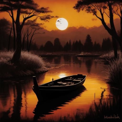 Simple Black and White AI Art