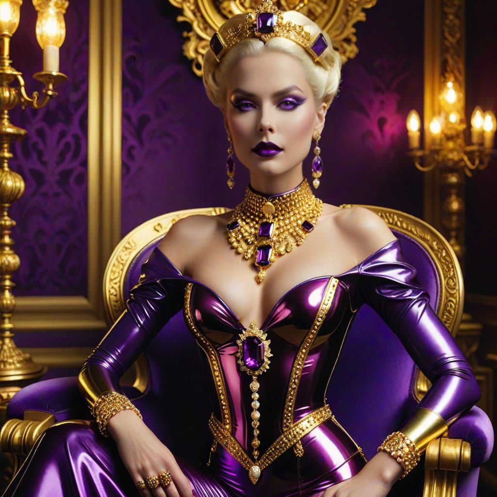 Regal Baroque Beauty in Golden Opulence