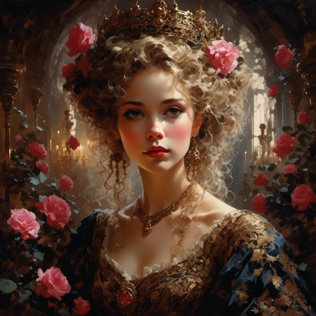 Princess Briar Rose in Rococo Style