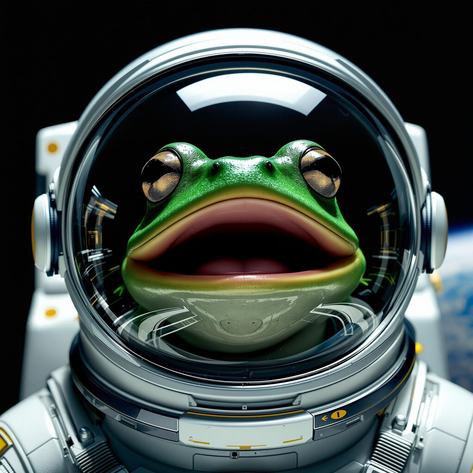 Frog Astronaut's Awe-Inspiring Space Station Discovery
